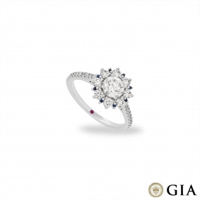 Platinum Round Brilliant Cut Diamond Ring 0.72ct E/VS1 XXX Platinum Round Brilliant Cut Diamond Ring 0.72ct E/VS1 XXX